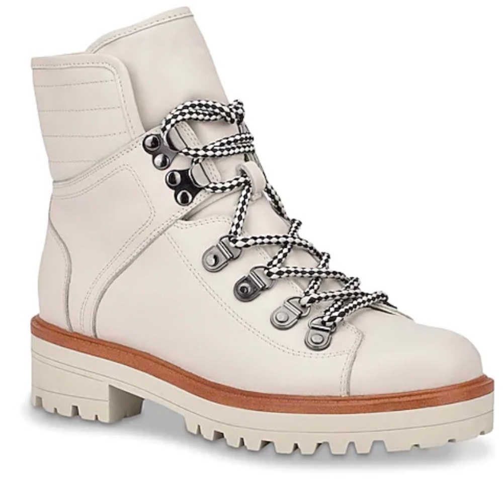NEW MARC FISHER ISTON BOOTS LEATHER IVORY COLOR - Picture 4 of 15